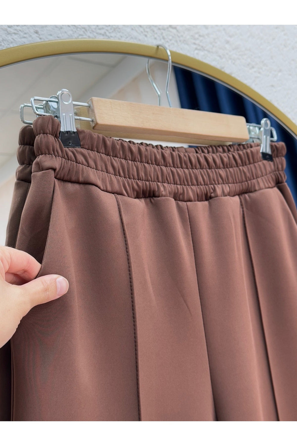 Zayna Bol Paça Çımalı Skuba Dalgıç Pantolon-MT3555 Beyaz