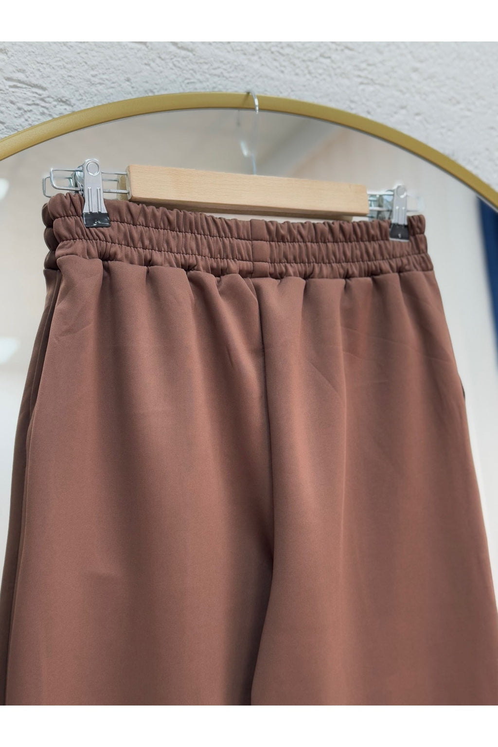 Zayna Bol Paça Çımalı Skuba Dalgıç Pantolon-MT3555 Beyaz