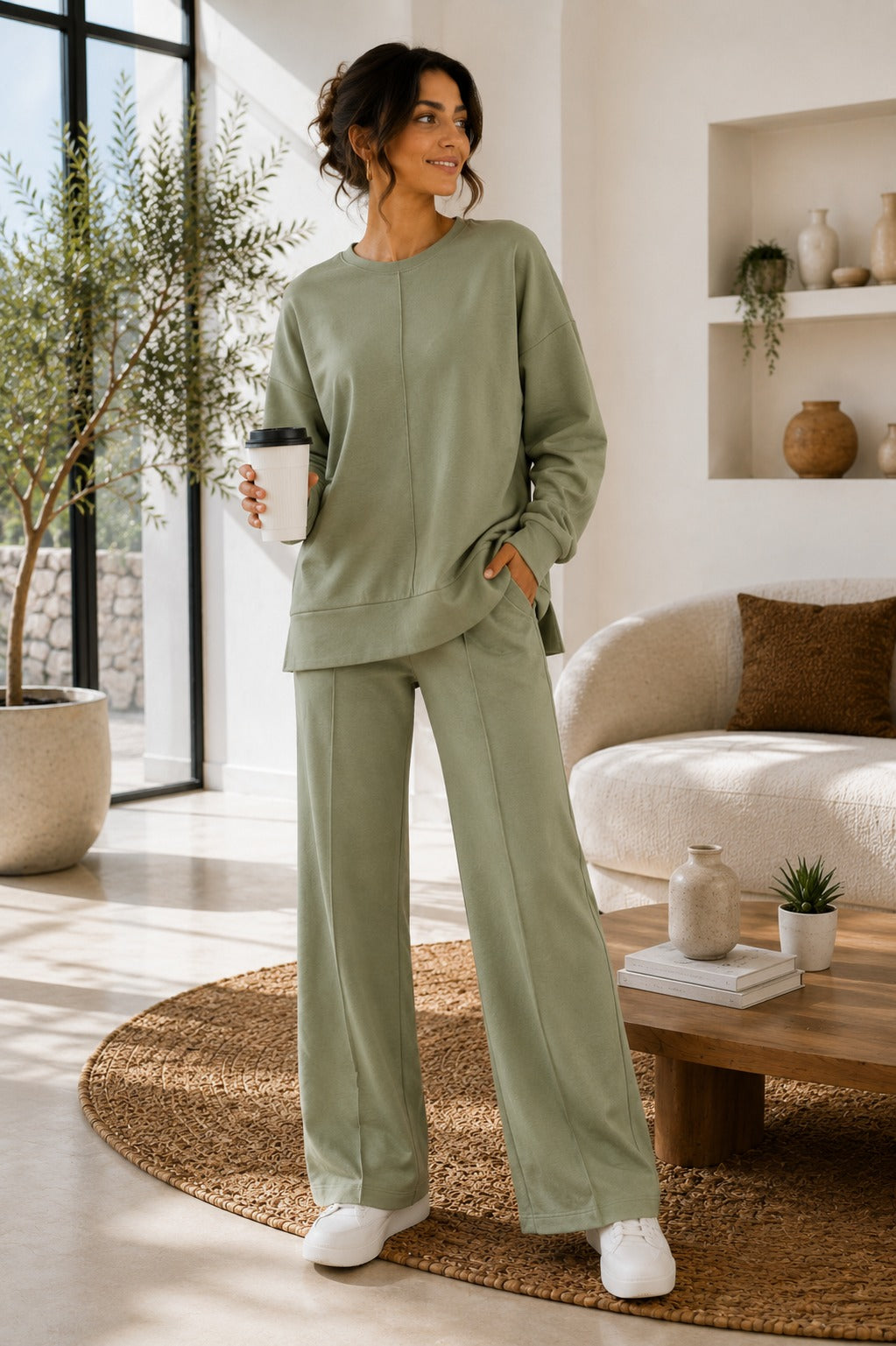 Kadın Premium Soft Touch Basic Takım Oversize Takım