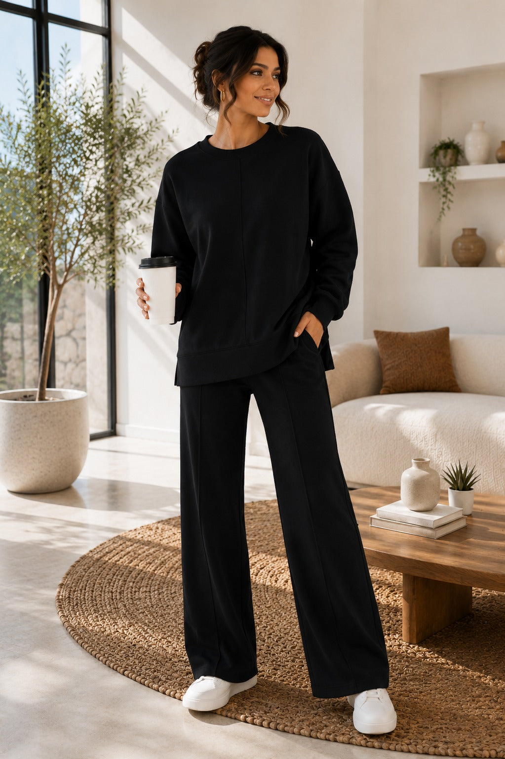 Kadın Premium Soft Touch Basic Takım Oversize Takım