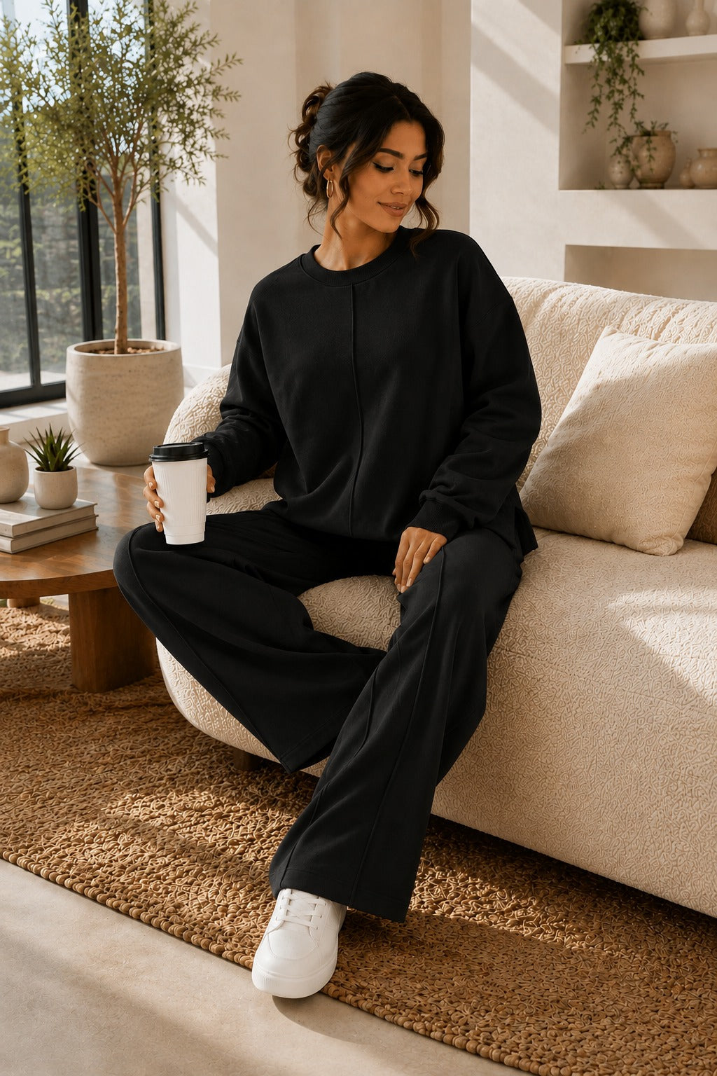 Kadın Premium Soft Touch Basic Takım Oversize Takım
