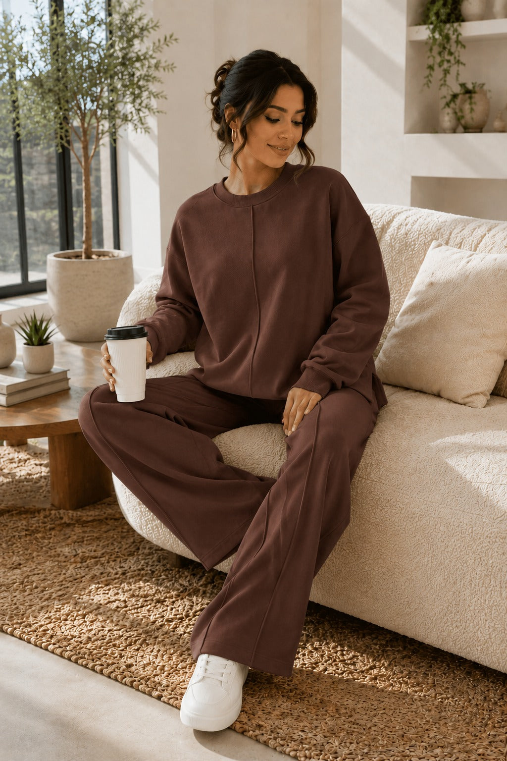 Kadın Premium Soft Touch Basic Takım Oversize Takım
