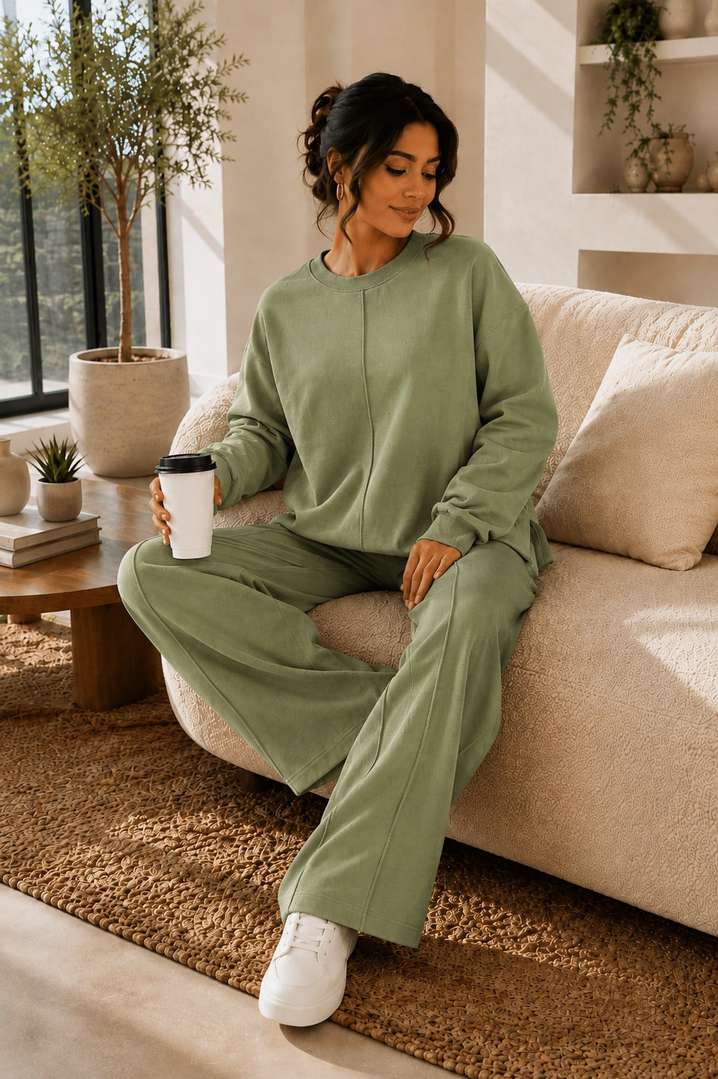 Kadın Premium Soft Touch Basic Takım Oversize Takım