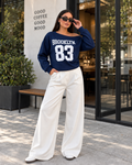Kadın Brooklyn Kayık Yaka Sweatshirt